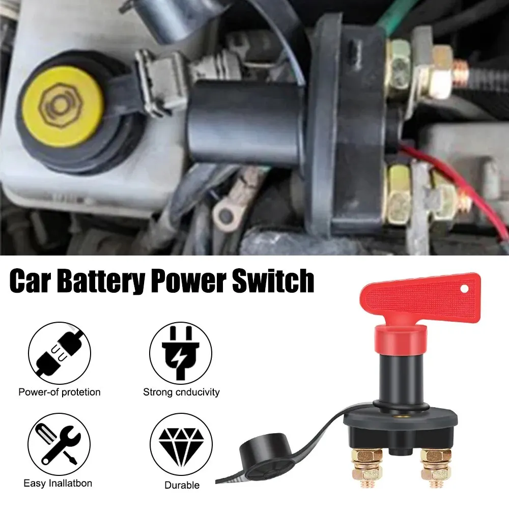 Car Battery Disconnect Switch M8 Power Isolator Cut Off Kill Switch For Truck Boat Marine ATV