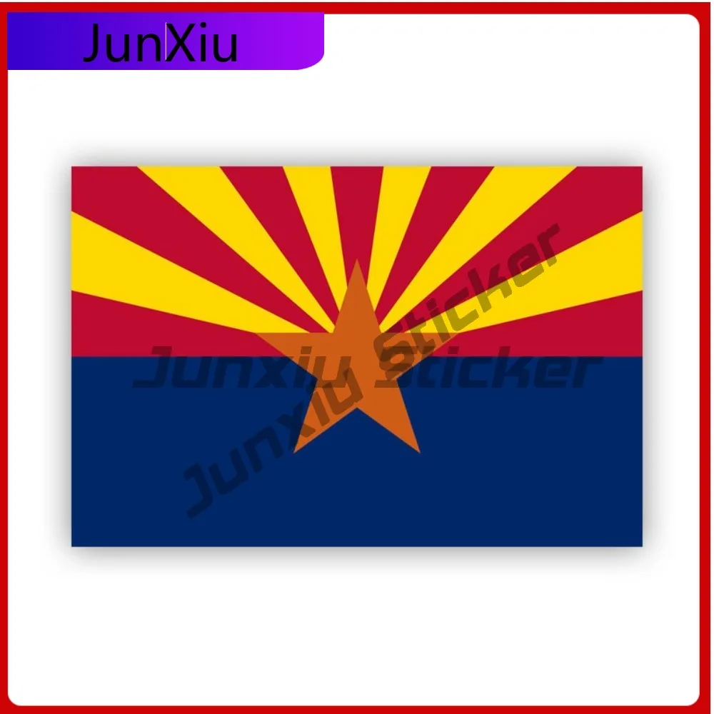 

Cartoon Amazing Arizona State Flag Sticker Uv Protected Decalsaz 13 Rays Spanish Conquistadores Decal Sunproof Uv Resistant