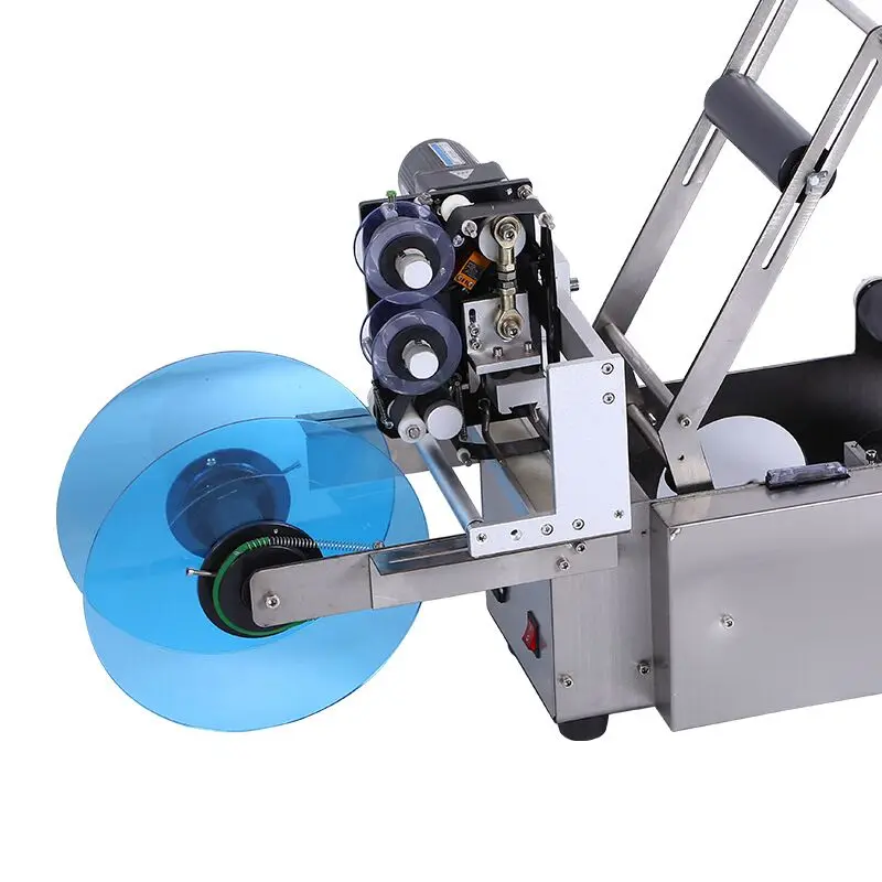 Mini MT 50 Semi-Automatic Glass Labeling Machine for Plastic Bottles Self-Adhesive Round Bottle Labels Commodity Applications