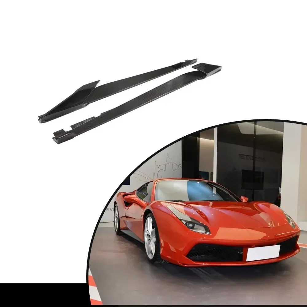 Carbon Fiber Side Skirt For Ferrari 488GTB Spider 2 Door 2015-2017 Body