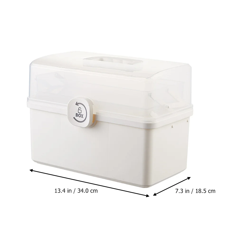 1Pcs Multifunctional Medical Kit Household Medicine Case Large Aid Carry Handle Portable Medical Box