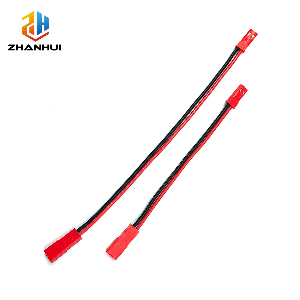 5Pcs RC JST 2-Pin Extension Cable Silicone 10/15/20cm Male-Female Plug Wire Harness for RC Car Aircraft Model