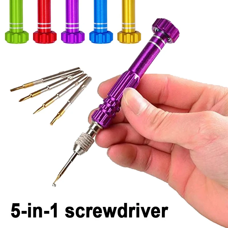 5 In 1 Multifunctional Screwdriver Set Mobile Phone Watch Glasses Disassembly Tool DIY Notebook Repair Tools Repair Accessories