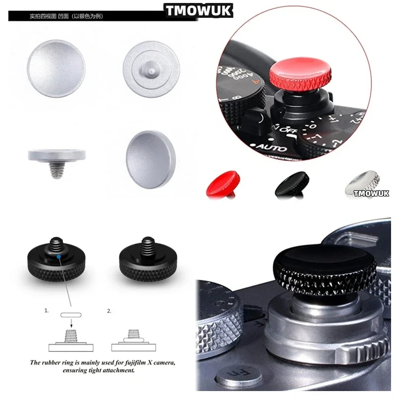 

For A7M4 A6000 A6300 A6500 A5100 ZV-E10 RX1R II RX10 Compatible Aluminum Shutter Buttons Parts