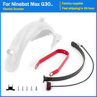 Rear white Fender Mudguard Taillight Bracket Kit For Ninebot Max G30 G30LP Electric Scooter Brake Light Support Mount Set Parts