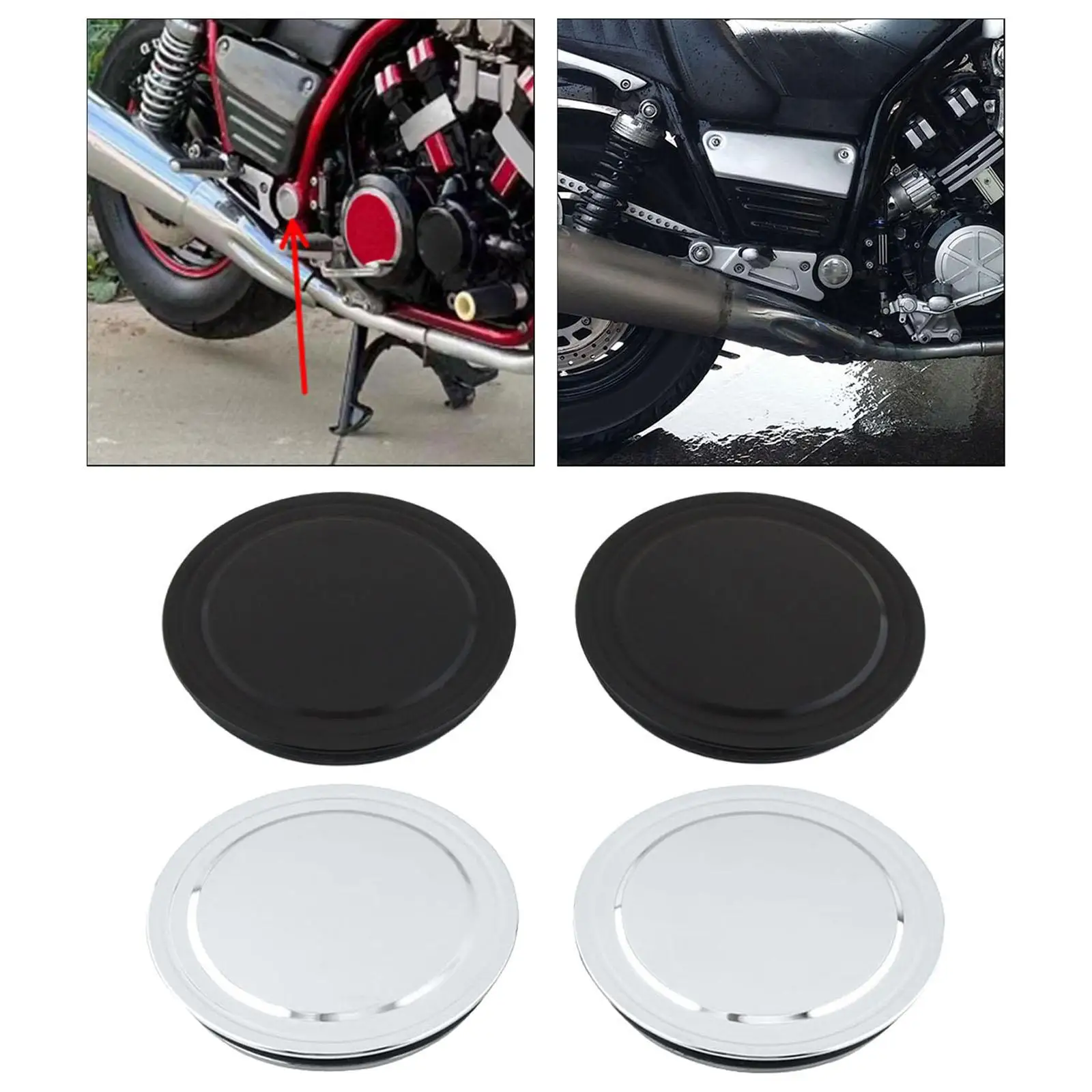 Motorcycle Frame Hole Cover ,Frame Hole Decorative Cover, Spare Parts, Aluminum