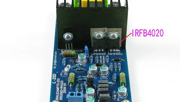 مجموعة مضخم صوت L25D ، أمبير ذاتي الصنع ، تتضمن لوحي قناة ، IRS2092 ، IRFB4020PBF ، W * 2 ، 8ohm