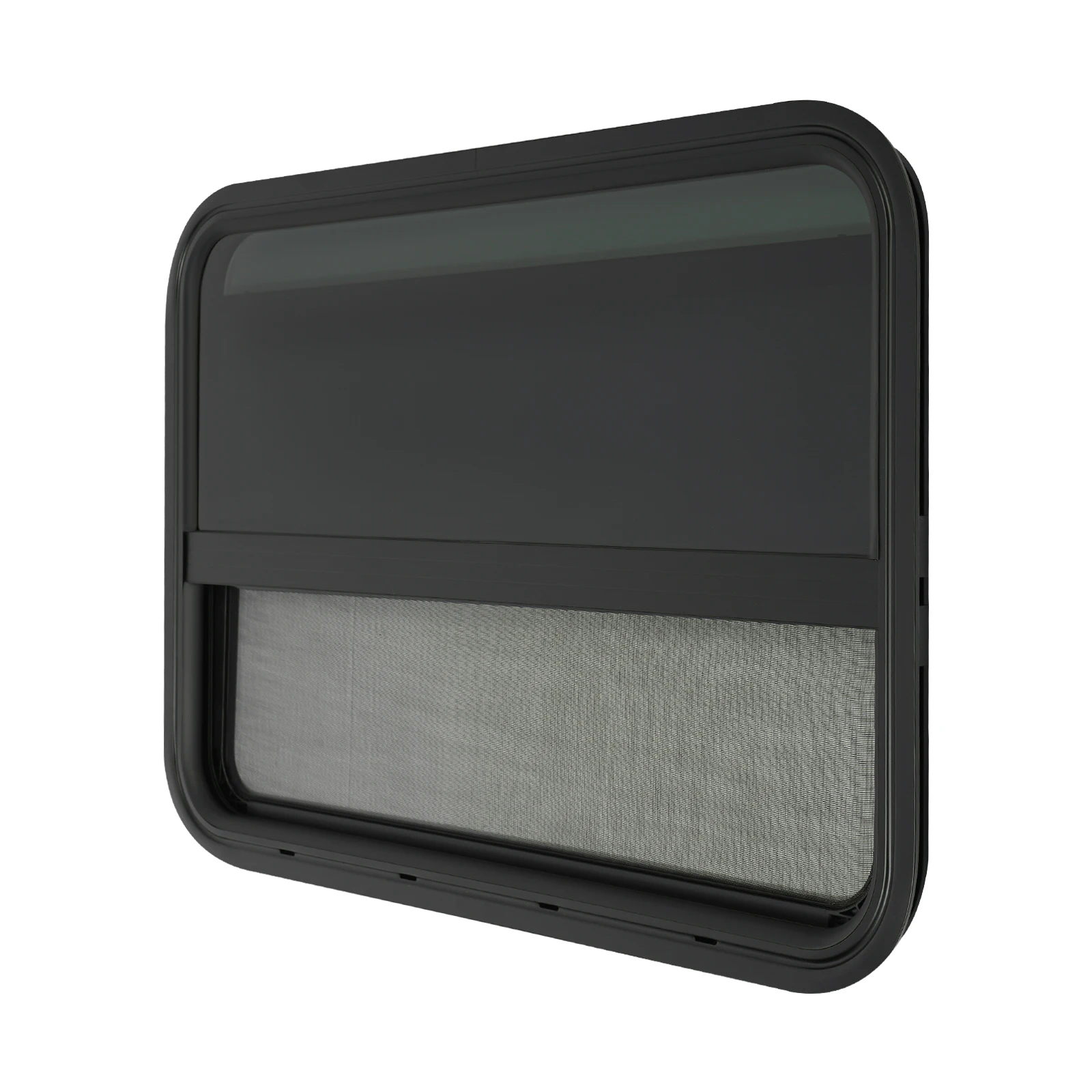 نافذة H RV مقاس 30 بوصة عرض × 20 بوصة، نافذة منزلق عمودية RV، استبدال نافذة RV، للخيام، والقوافل، والمقطورات، والنازل المتنقلة، باللون الأسود #4