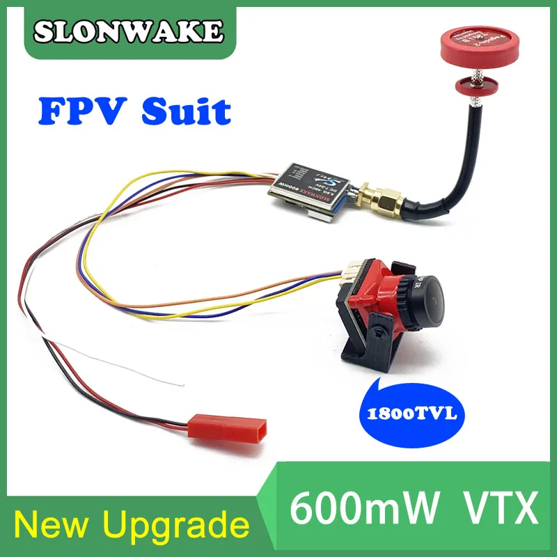 Ready to use 5.8G 48CH 600mW video transmitter and Cmos 1800TVL Mini FPV Camera 2.1mm Lens Adjustable For RC FPV Racing Drone