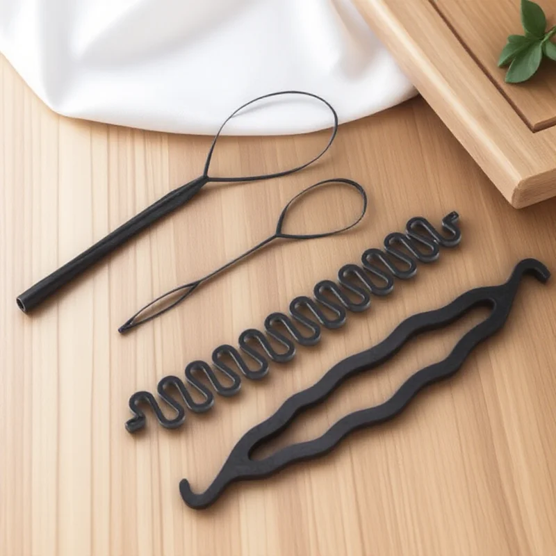 

4 шт., набор бигуди, неэлектрические инструменты для завивки волос, аксессуары для укладки волос для женщин и мужчин, губка с двойным крючком, палочка