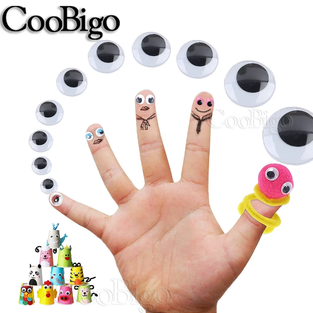 100 قطعة/500 قطعة ذاتية اللصق Googly تذبذب عيون DIY بها بنفسك سكرابوكينغ الحرف مشاريع DIY بها بنفسك دمى اكسسوارات عيون اللعب اليدوية