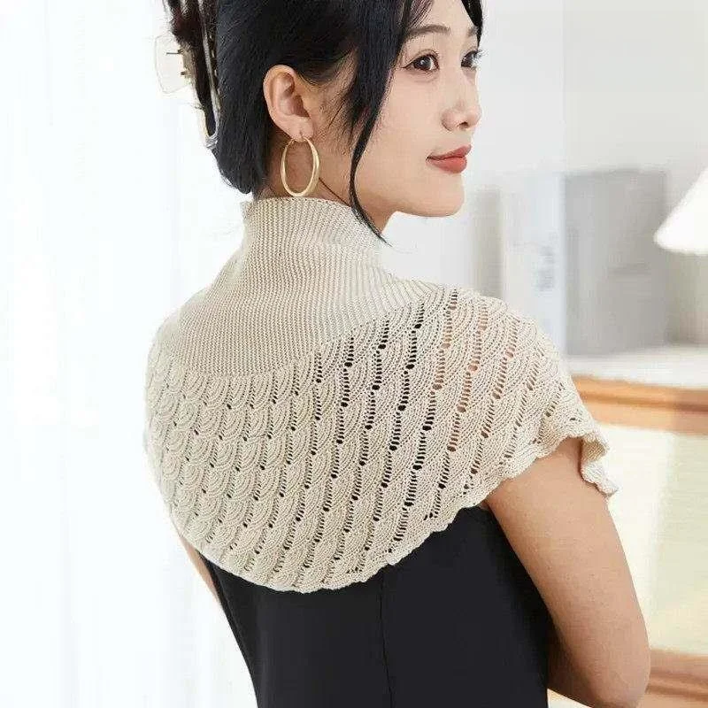 暖かいネックプロテクターショール-エアコン付きの部屋用-アンチエイジング-貴婦人スタイル-頸椎保護-肩首カバー