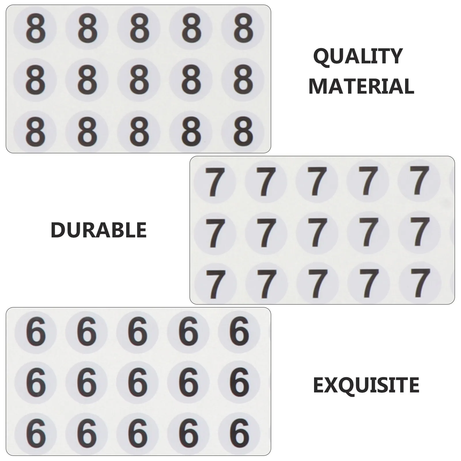 6000Pcs Round Number Stickers Practical Selfadhesive for Indoor Outdoor Home Room House Storage DIY Crafts