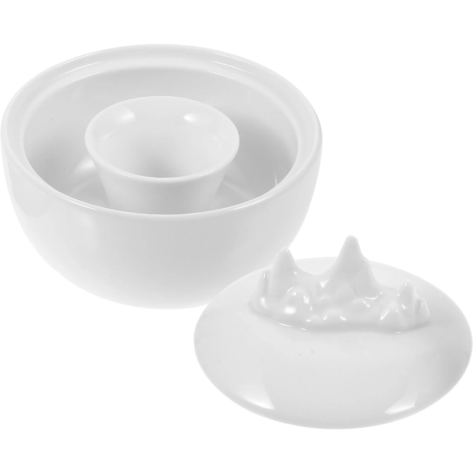 

Preserve Covered Ceramic Inkslab Chinese Ink Holder Durable Calligraphy Painting Grinding Ink Slab for Drawing Writing