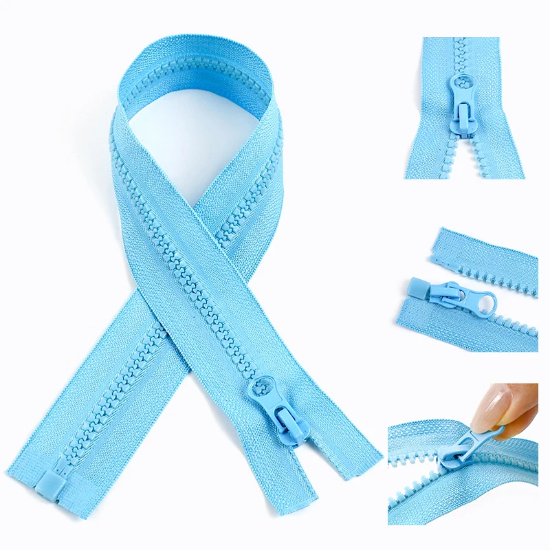 

10Pcs 5# 40-120cm Resin Zipper for Clothes Open-End Zips Bag Luggage Closure Zip Garment Zippers Repair Kit Sewing Accessories
