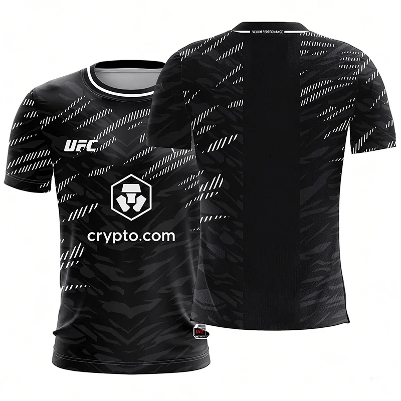 2026 UFC Fight Night T-shirt, suitable for outdoor extreme sports, short-sleeved fighting training wear, gym team top S-6XL