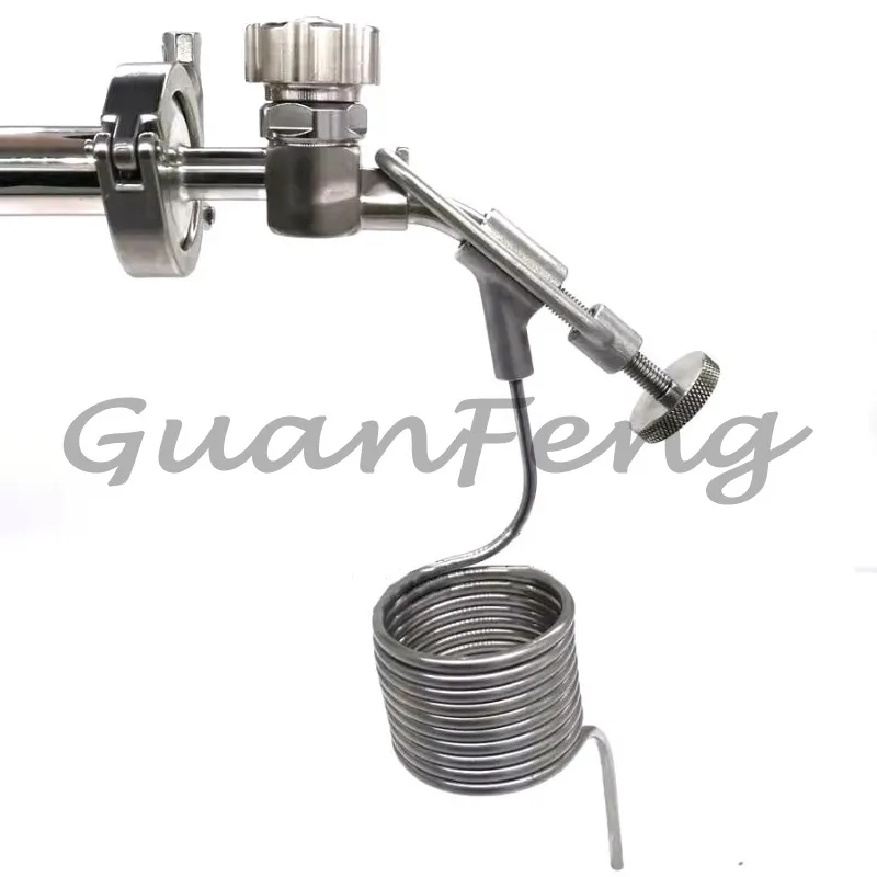 304 Stainless Steel Sanitary Clamp Type Beer Sampling Valve, Food Grade Sampling Valve with Defoamer Function