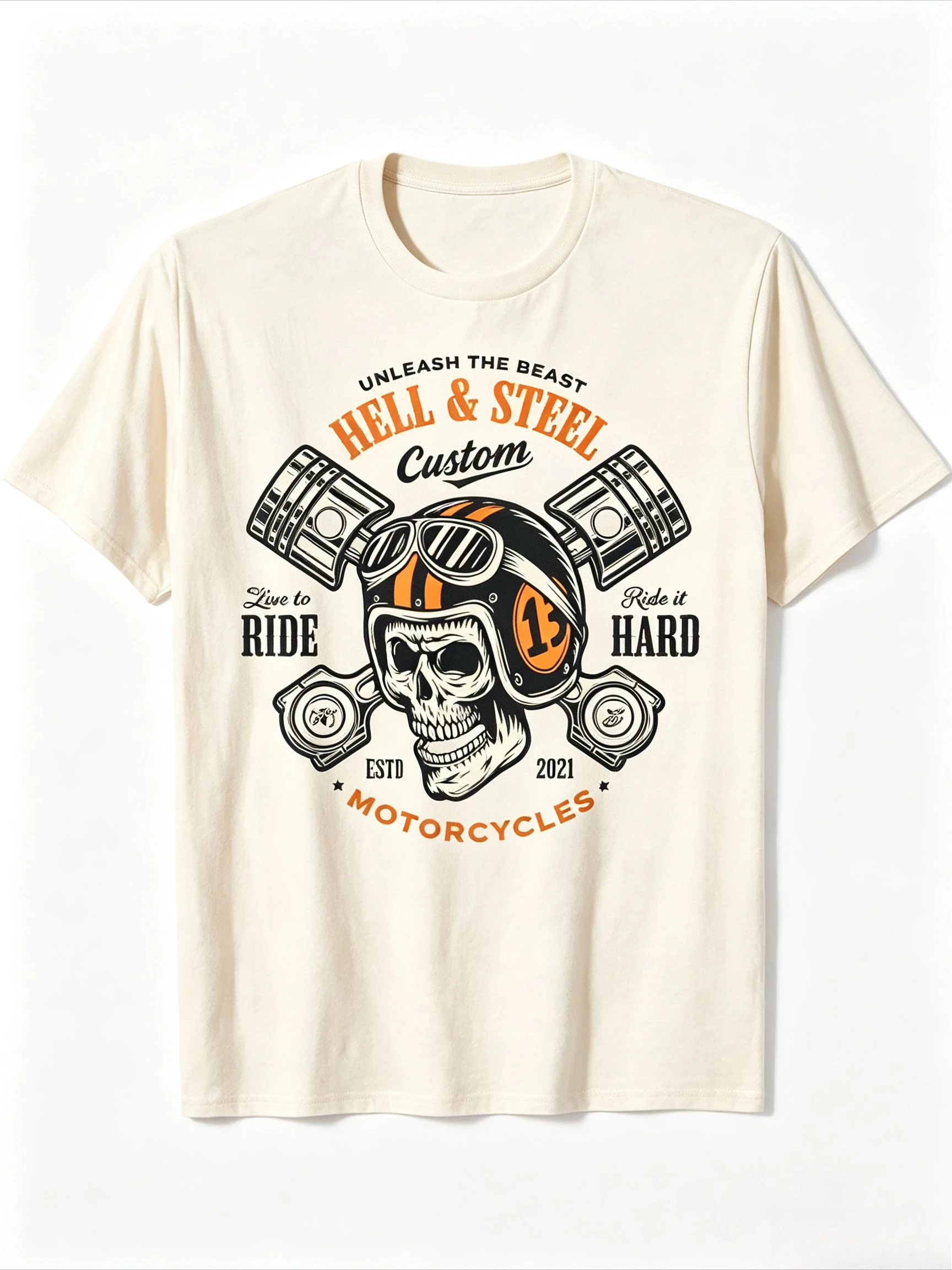 Herren Vintage Motorrad Grafik T-Shirt Oversized Streetwear T-Shirt mit Retro-Renn-Design Schwarzes Freizeithemd für Motorrad-Liebhaber – Detail 8