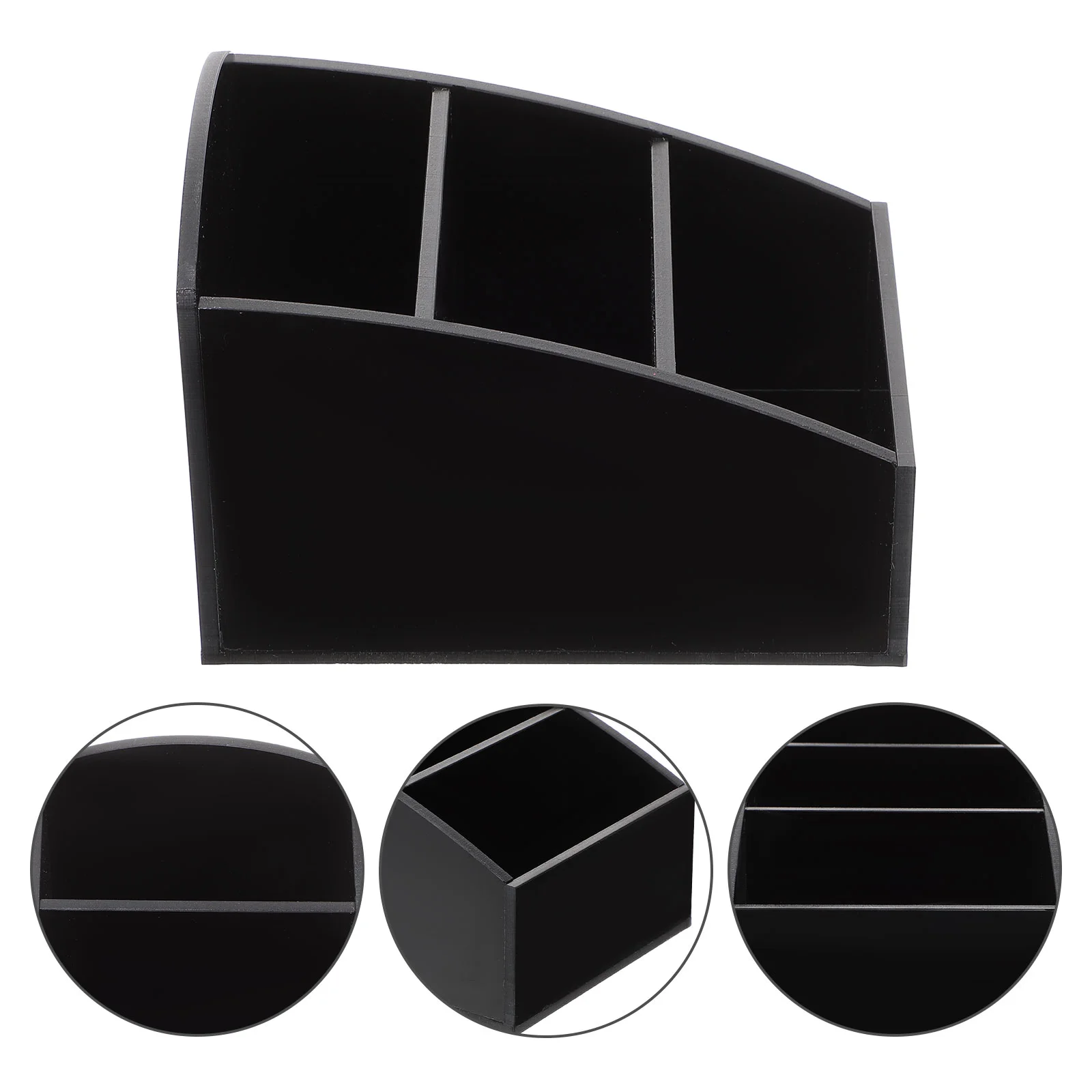 

2 Pcs Monitor Stands Coffee Pod Storage Box Station Decor Container Tea Bag Holder Black Bar Accessories Office