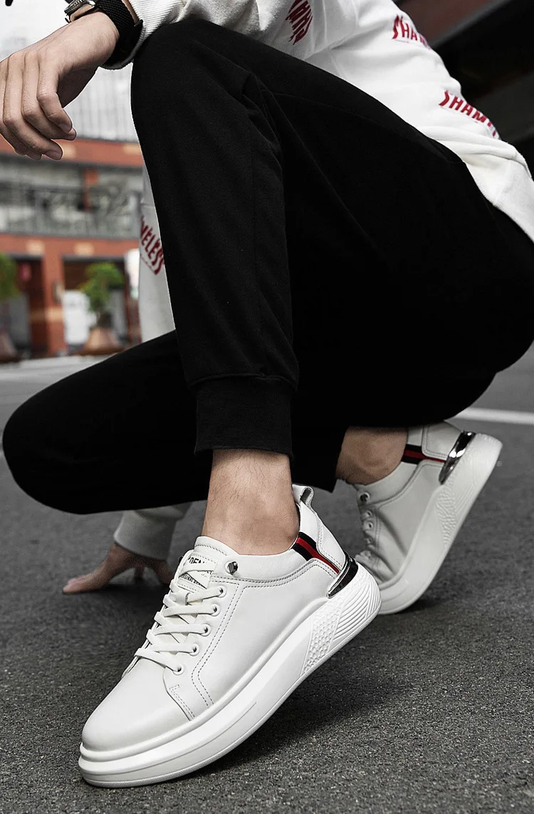 Casual height increasing shoes Stable grip  Flat bottomed Increase by 6/8 centimeters  Anti slip Durable Comfortable Leisure
