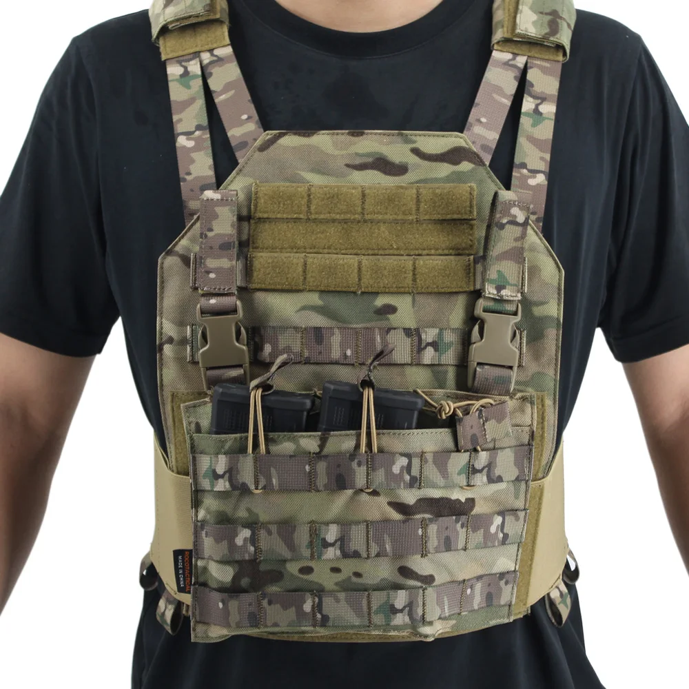 VULPO Tactical Vest Molle Modular Training Vest Hunting Airsoft Combat Vest JPC Quick Release Elastic Cummerbund Vest