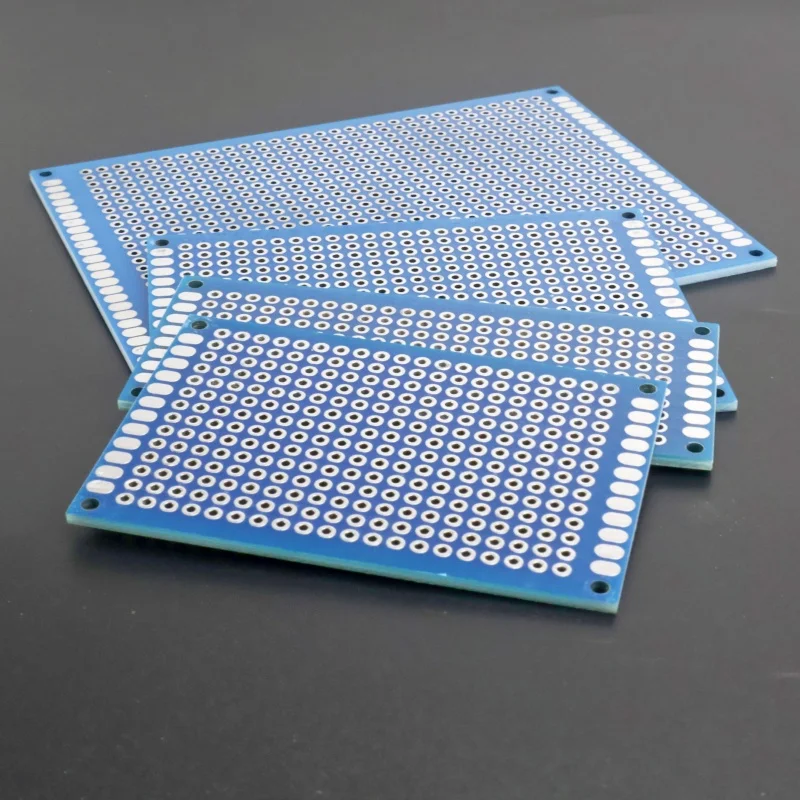 5PCS PCB Board Prototyp Board Blau 3x7/4x6/5x7/7x9cm Doppelseitige Leiterplatten Für DIY Löten Projekt