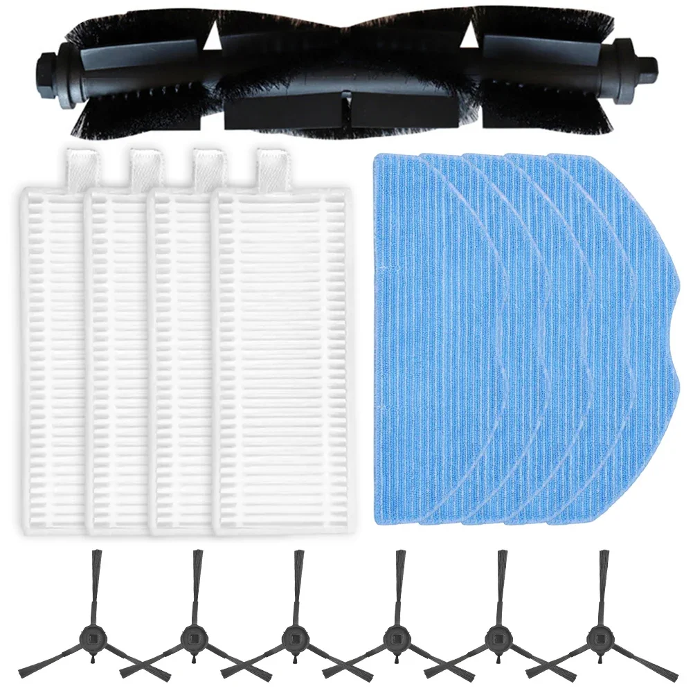 Effective Dirt and Dust Removal Main Brush Filters Mop Cloths Side Brushes Kit for EZVIZ RE4RE4 PlusRE5RE5 Plus