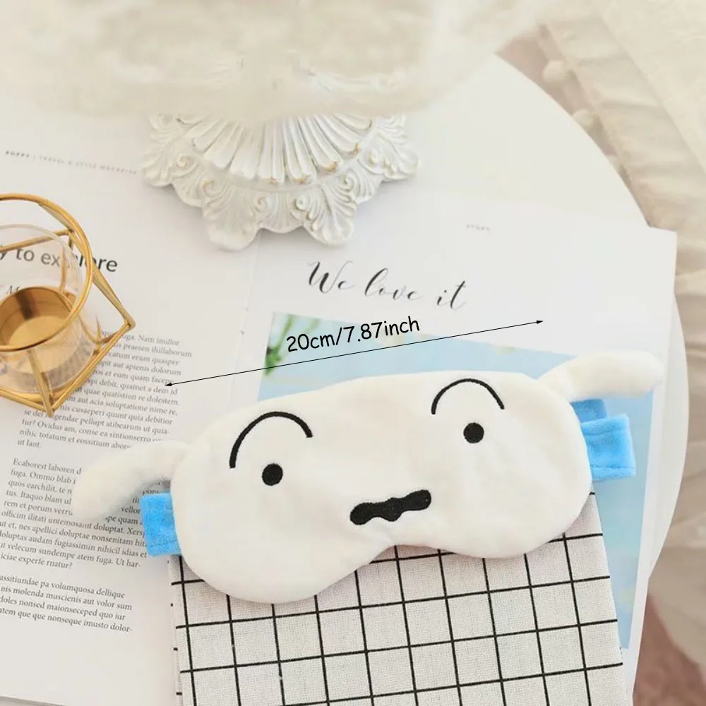 크레용 신찬 아이 마스크 플러시 슬리핑 아이 패치 귀여운 Buriburizaemon Shiro Shading Sleep Eyepatch Girls Eyeshade