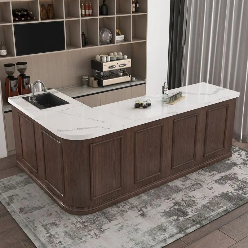 

Custom-Made Yimutang Modern Solid Wood Rectangle Commercial Bar Counter for Coffee Shop Flower Shop Fruit Shop Cashier Company