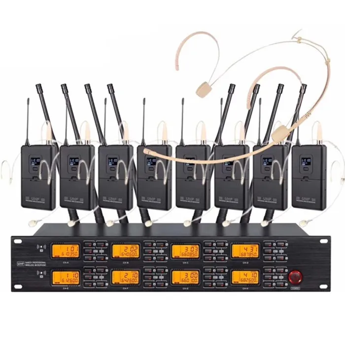 

UR-8000H UHF Headset 8 Channel Wireless Microphones for KTV Stage Performance Club Concert stage microfone microfonos head micro