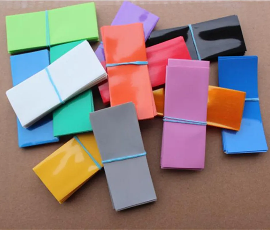 20pcs 18650 Lipo lifepo4 Battery Wrap blue PVC Heat Shrink Tube Precut Insulated Film Protect Case Pack Sleeving