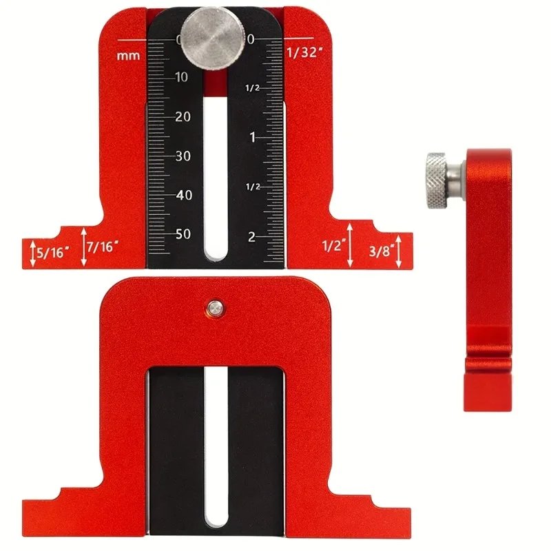 Woodworking height ruler, adjustable table, saw gauge, depth ruler, electric circular saw, engraving machine, milling cutter