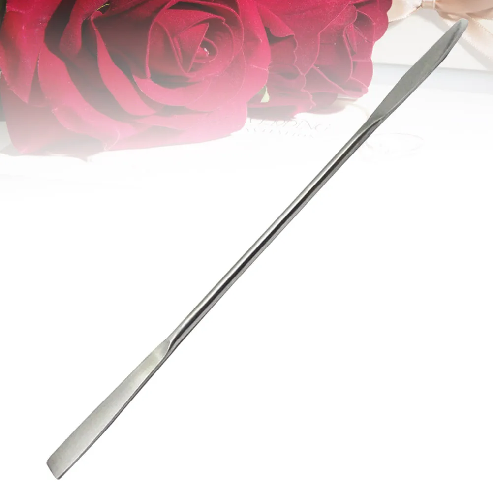 แต่งหน้า Palette Stick Silver Spatula เครื่องมือสแตนเลสผสม Foundation เครื่องปั่นสําหรับ Professional ในครัวเรือนใช้งานง่าย