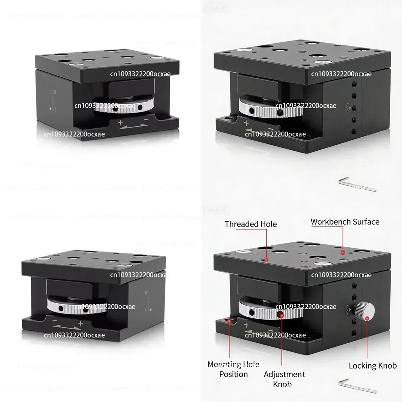 7mm Travel Dovetail Guide Precision Screw Optical Platform HSD-607Z Z-Axis Manual Linear Stage 60x60mm
