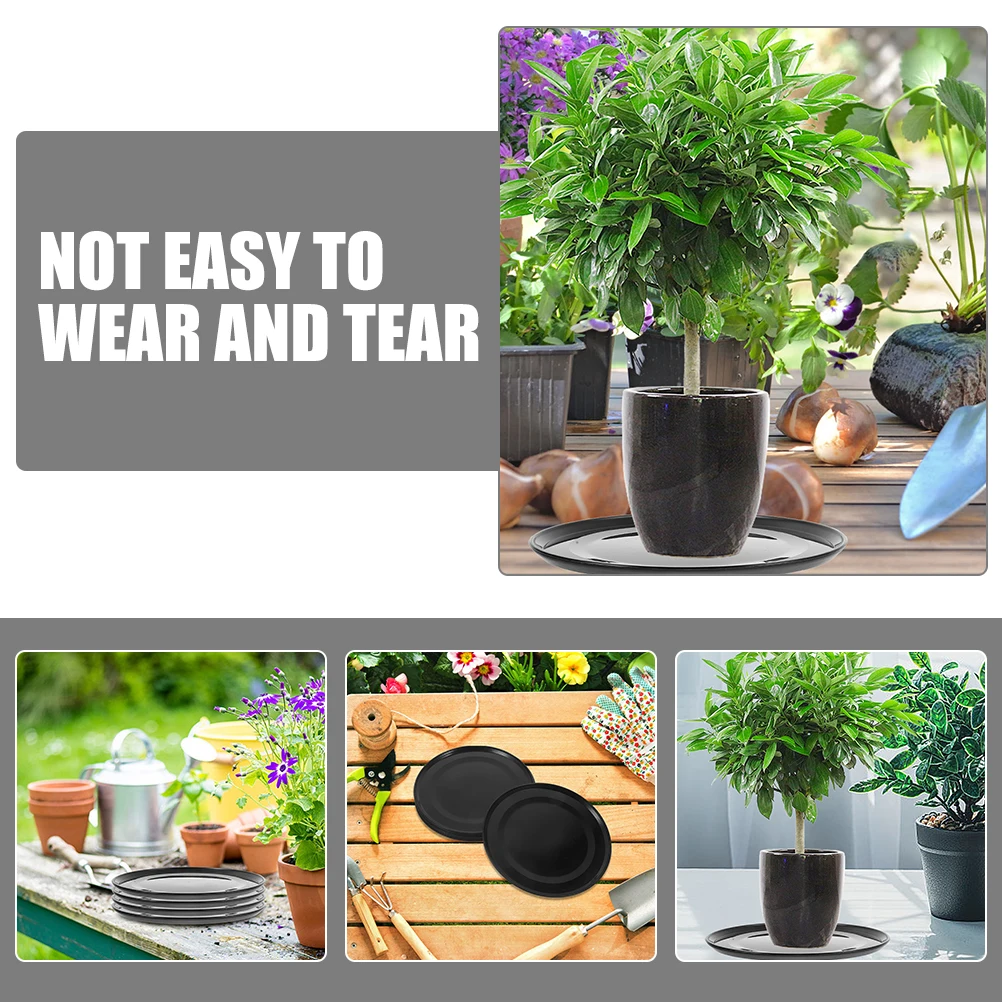 

6Pcs Round Plant Drip Tray Flower Pot Saucers Plastic Plant Saucers Water Catcher Tray Flower Pot Saucer Planter Saucer Round