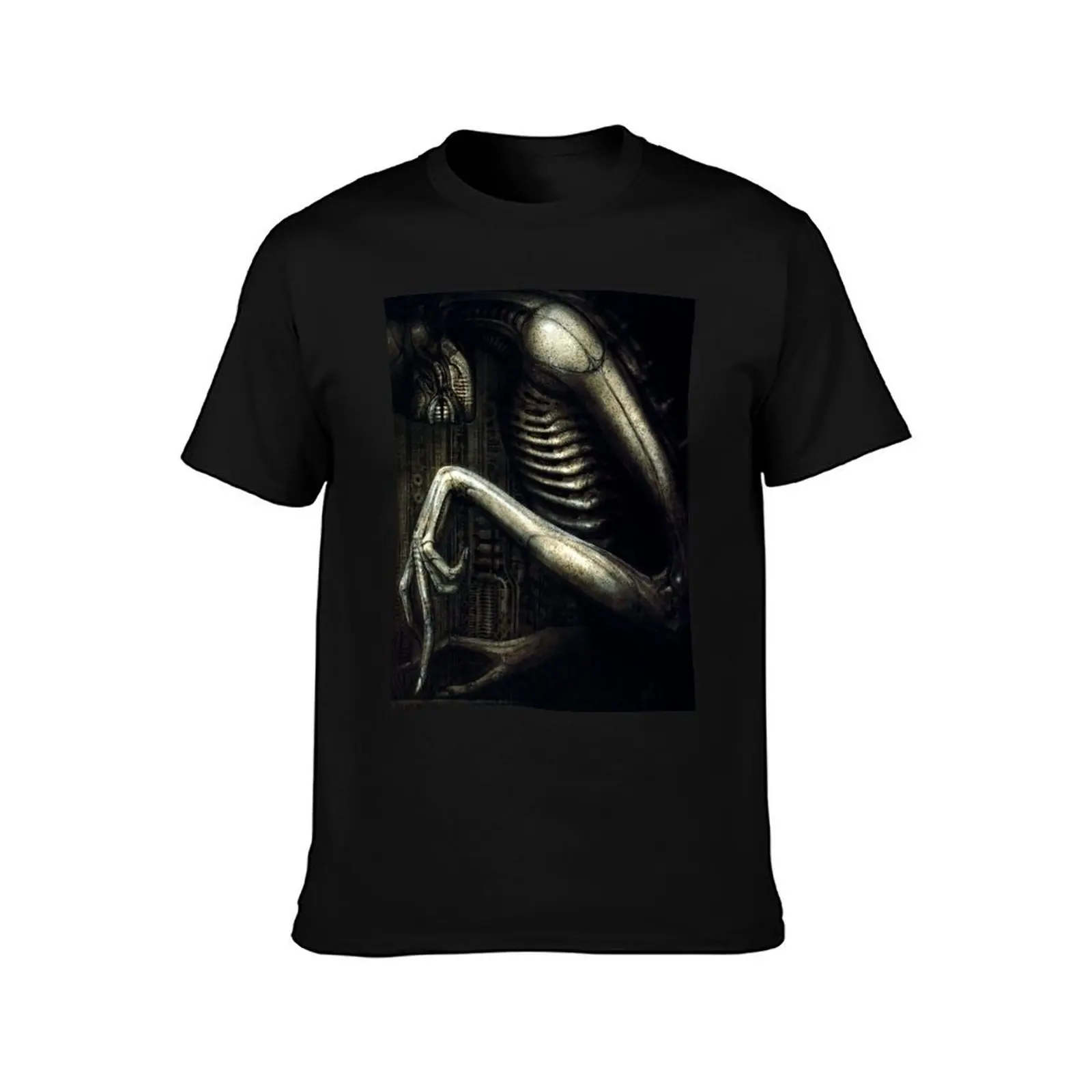 H.R Giger - The Redeemer - Art T-Shirt Summer Casual Cotton Tee Oversized Streetwear Tops Vintage Graphic Print 100% Cotton