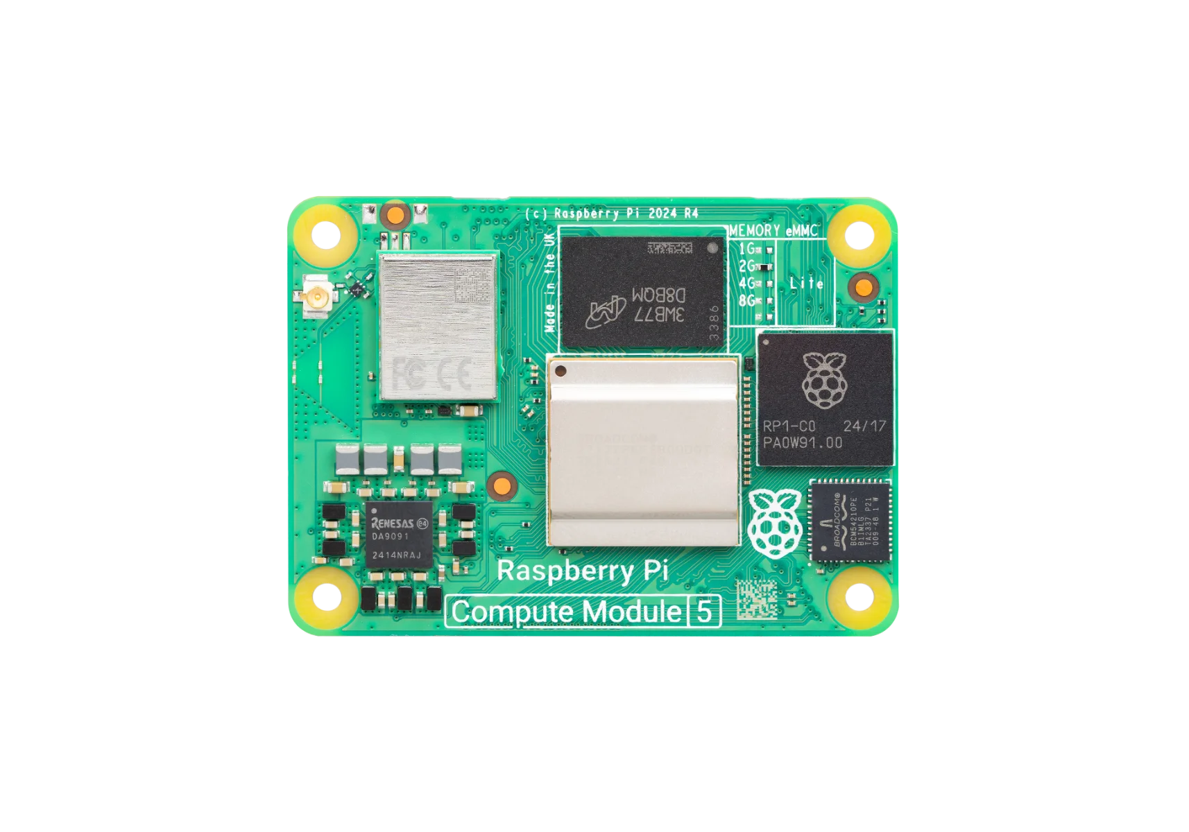 TopElec Official Raspberry Pi Compute Module 5 - 4GB RAM,32GB eMMC,2.4/5.0GHz Wi-Fi & Bluetooth 5.0, CM5102016, CM5104032