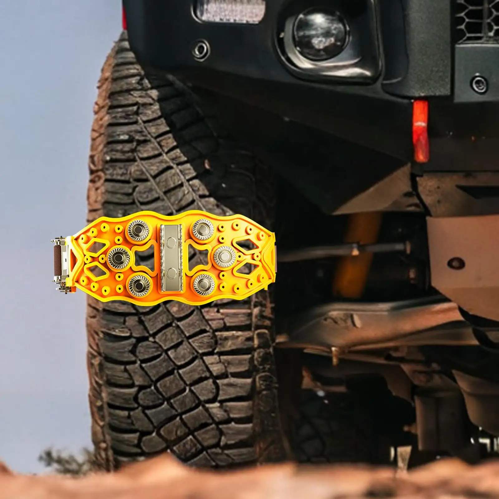 Tire Chains For Trucks Anti-Slip Heavy-Duty Cleats Spikes Tire Chains For Cars For Ice Winter Hiking Trailer Offroad Lawn