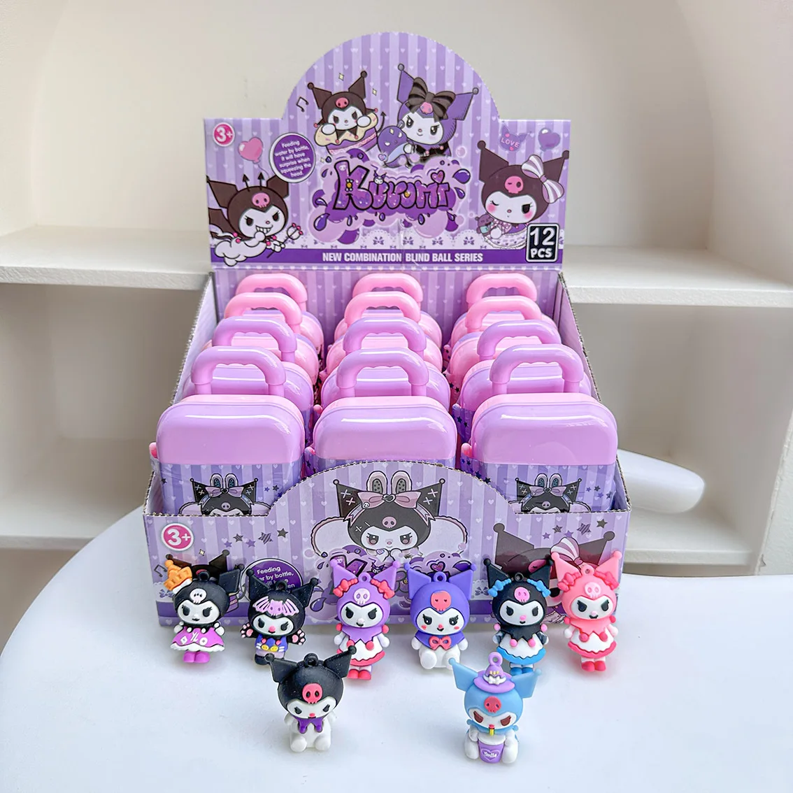 

6/12 pieces for Kuromi Blind Box Suitcase Blind Box Keychain Charms Car Decor, Phone Accessories, Desktop Ornaments, Gifts