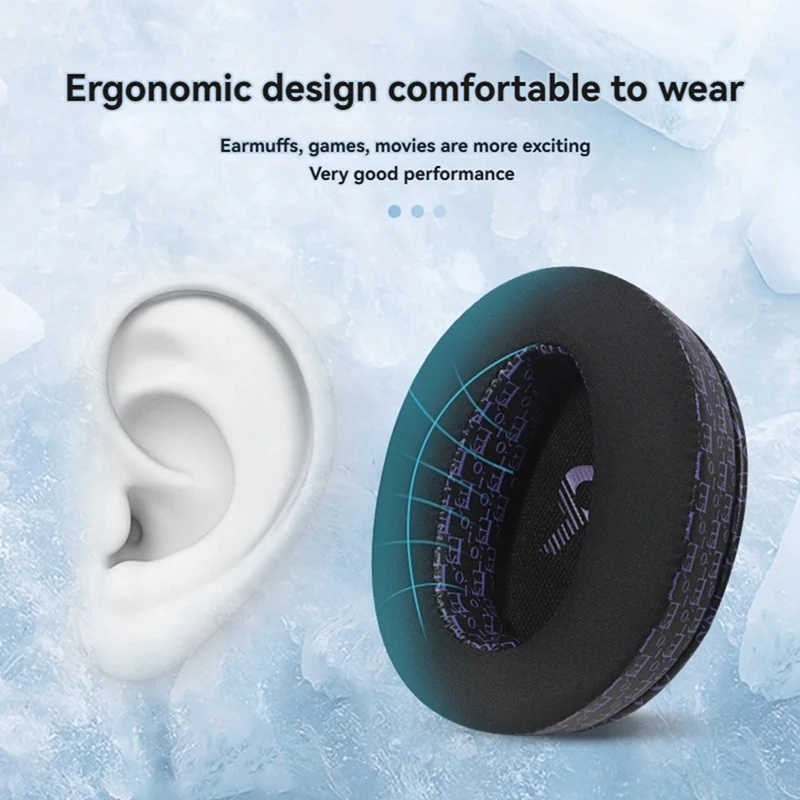 Ice Feel Ear Pad For Sony WH-CH700N ZX770BN Headphone Ear Cushions Enhancing Aesthetics With Stylish Print B