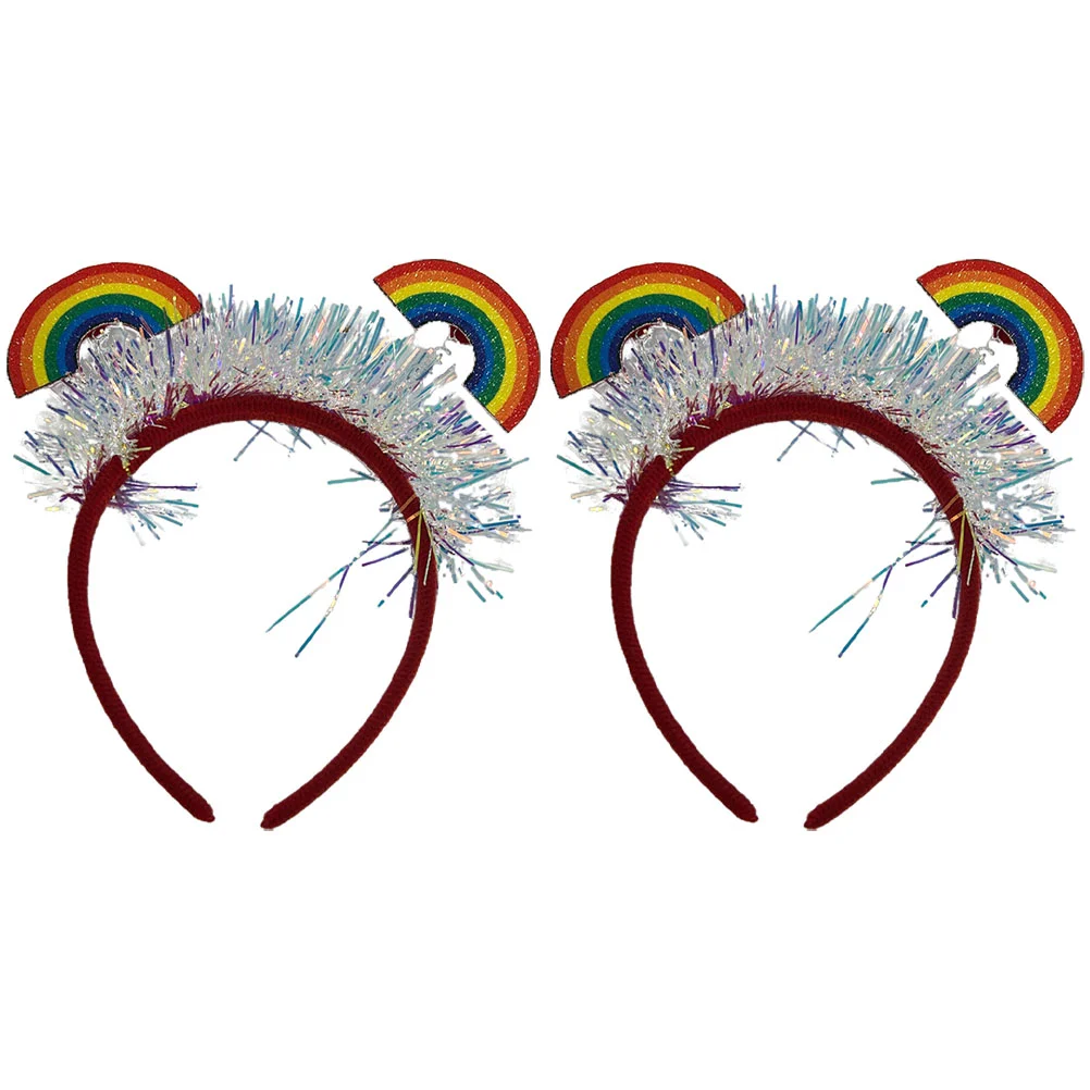 2 Pcs Headband Hair Ribbon Jewelry Felt Cloth Festival Headdresses