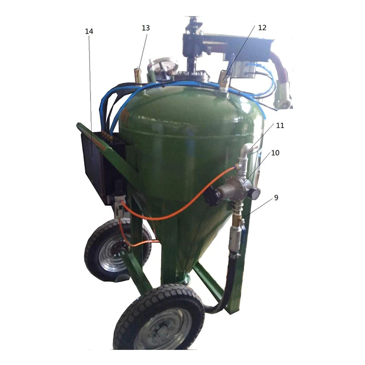 Sandblaster Handheld Pneumatic Blasting Tool Gravity Feed for Small Part Rust Cleaning Surface Refinishing Sand Blasting Machine