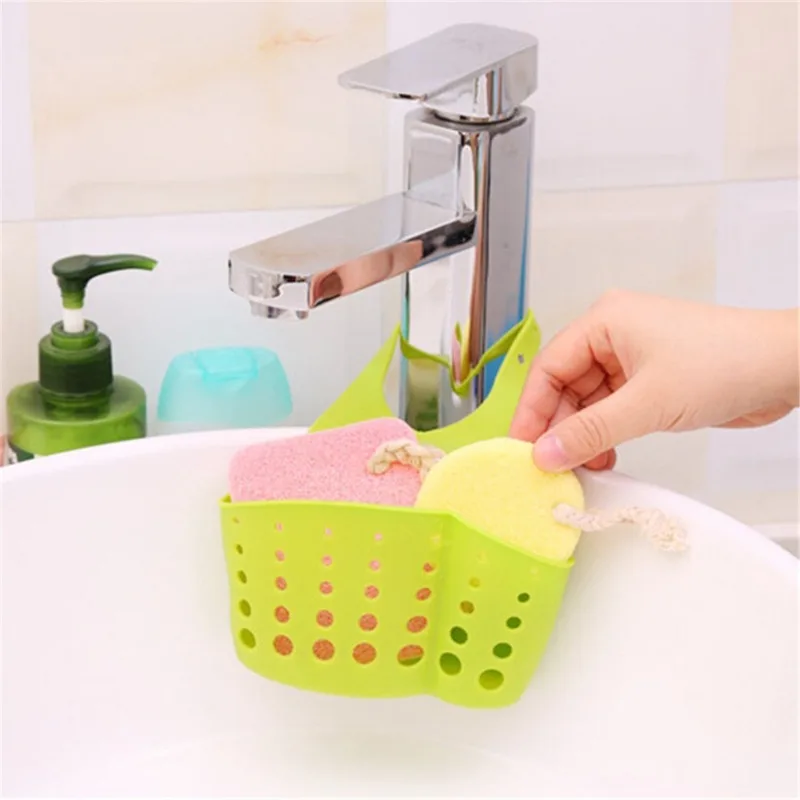 Kitchen Sink Drain Rack Shelf Sponge Storage Holder Hang Sink Basket Bag Soap Dish Drainer Organizer Gadget Bathroom Accessories