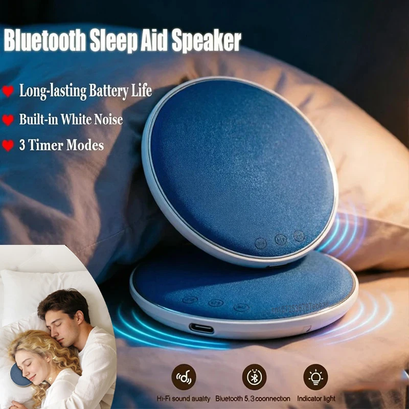 Almohada con Altavoz Ultrafino para Dormir, Bluetooth 5.3, Sonido de Alta Fidelidad, Recargable, de Larga Duración, Diseño Oculto, Ruido Blanco, Nuevo