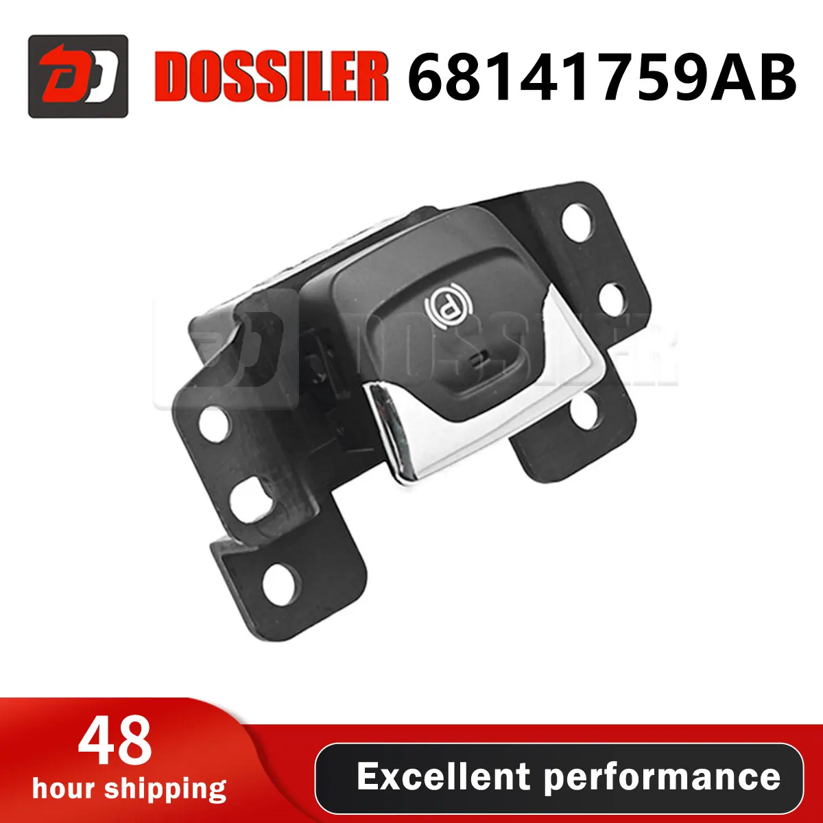 68141759AB ​Dossiler Electronic Parking Brake Switch Hold Hand Pull Button for Jeep Cherokee 2014 2015 2016 2017-2021 68141759AA