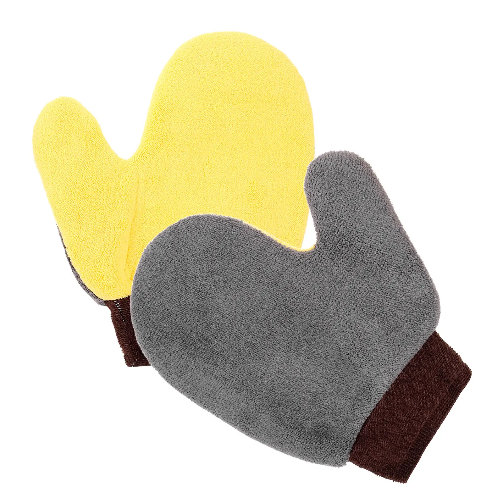 2Pcs Car Wash Mitts Scratch Free Exterior Cleaning Gloves Car Polishing Buffing Pad Dusting Gloves