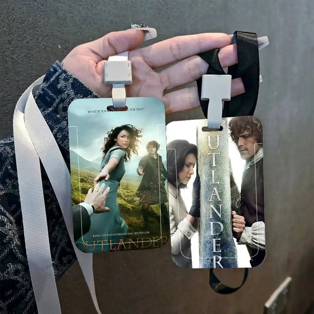1pc O-outlander Tv Series ID Card Sleeve School Card Access ID Card Bus Meal Card Protective Sleeve Easy Push view 4