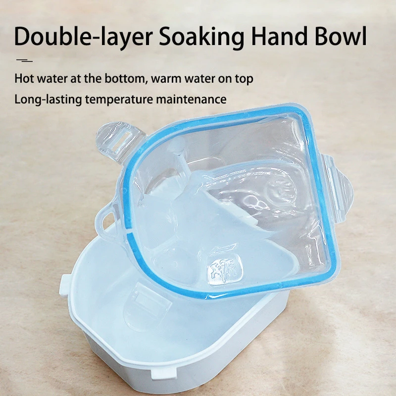 مسمار الفن أدوات نظيفة مزدوجة الطبقة مزيل طلاء الأظافر نقع السلطانية سميكة البلاستيك غسل اليد تمرغ حوض لتقوم بها بنفسك السلطانيات حوض البشرة #3