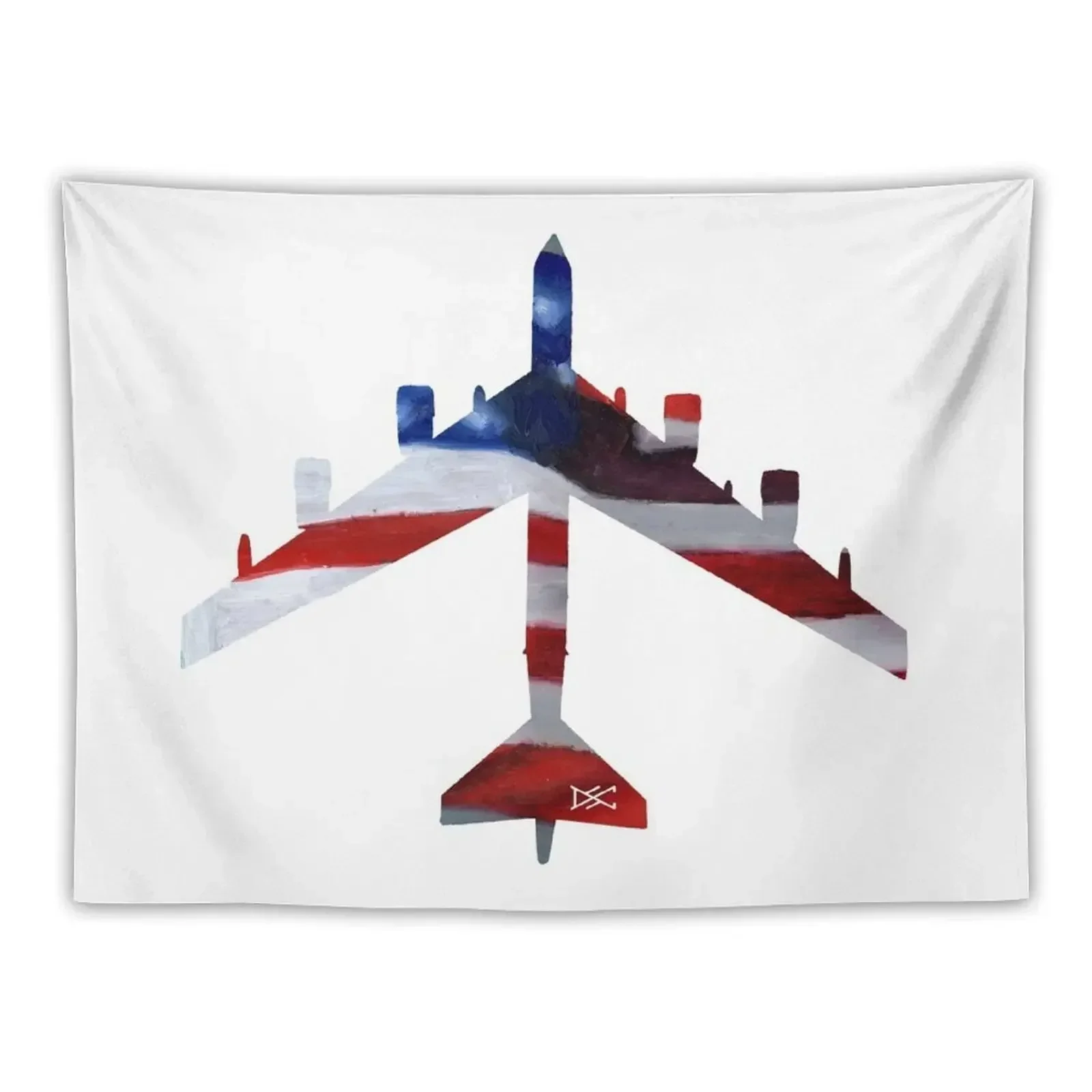 

B52 Bomber American Flag Painting Silhouette Tapestry Room Decor Korean Style Things To The Room Tapestry