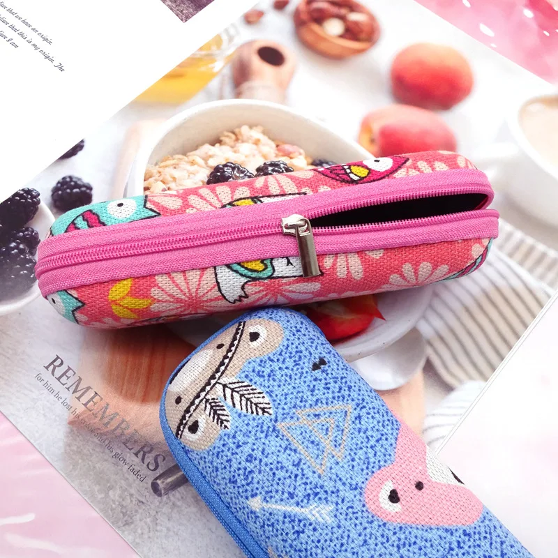 Cute Cartoon Sunglasses Zipper Optical Case Portable Eva Eyewear Storage Fashion Simple Eyewear Protective Bag Daily Essentials